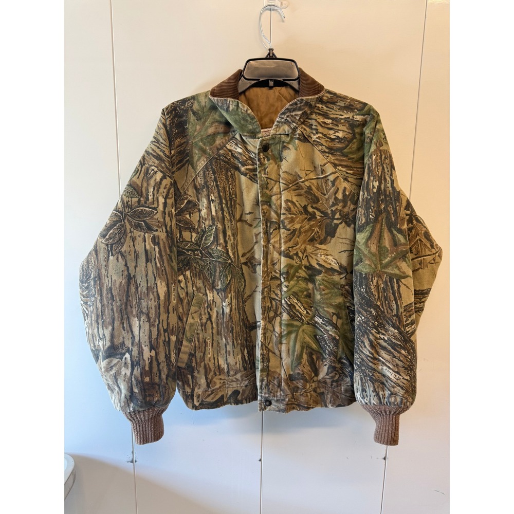 Vintage Walls Outdoors Realtree Camo Bomber Jacket Made in USA Mens Medium